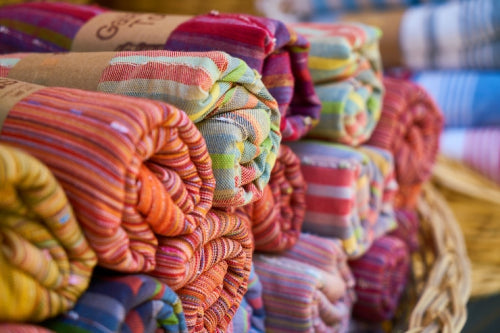 Indian Handwoven Sarees Showcased at International Textile Trade Show