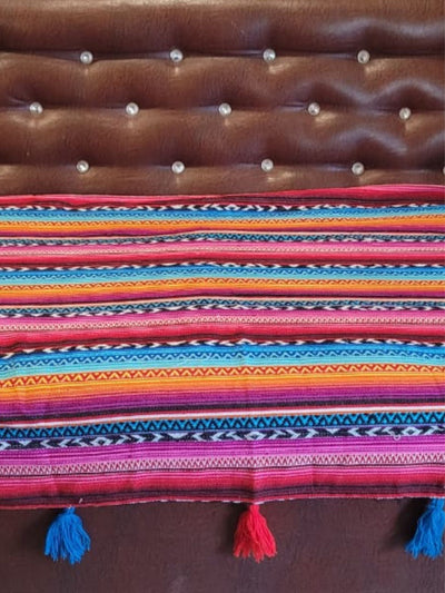 Khamma Ghani Cotton Pink Sofa Throw & Cushion Covers