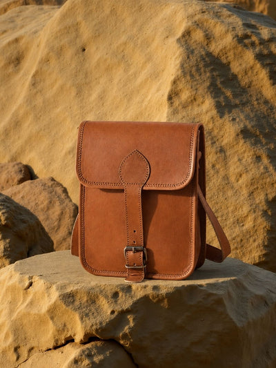 Raahi Pure Leather Sling Bag Aged Brown