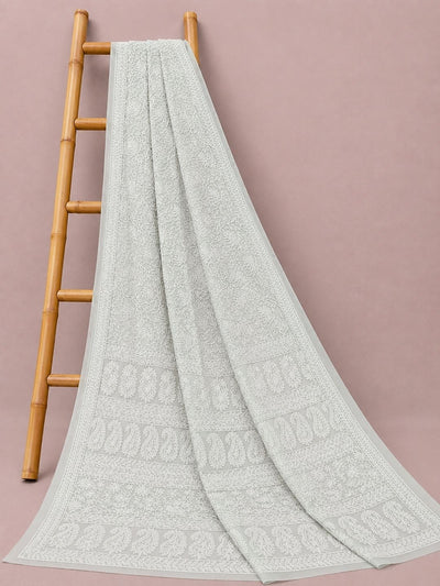 Ruhaani Georgette Chikankari Saree Light Gray