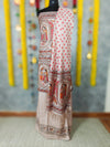 Pastoral Katan Silk Madhubani Beige Suit