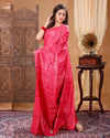 Silkmark Ghicha Tussar Beautiful Red Saree