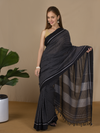 Handloom Mark Patteda Anchu Regal Black Cotton Saree