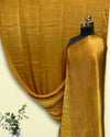 Indiehaat | Modal Silk Plain Yellow Saree | Cheery