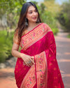 Indiehaat | Muniya Paithani Silk Zari Weaving Pink Saree