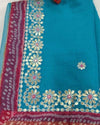 Indiehaat | Kota Cotton Gota Patti Blue Saree
