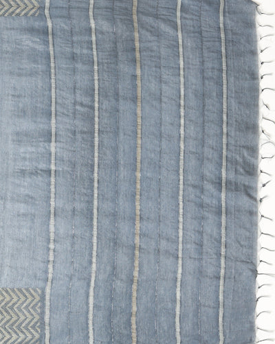 Incandescent Chanderi Silk Gray Saree