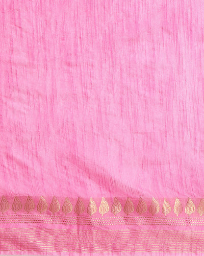 Handcrafted Fanciful Kota Silk Pink Jacquard Saree