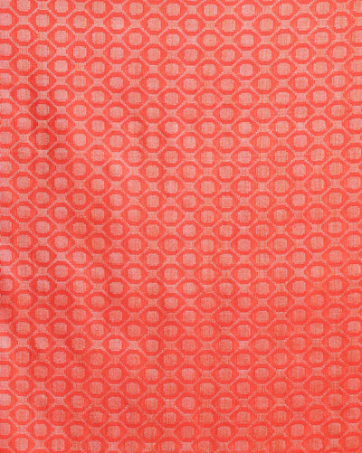 Katan Silk Reflective Handcrafted Red Suit