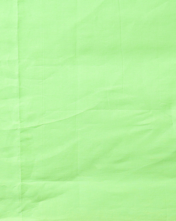 Adorable Kota Doria Blockprint Suit Material Green With Blue Dupatta