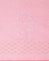 Lively Kota Doria Cotton Bel Embroidery Pink Saree Handdyed