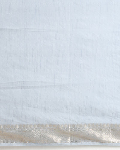 Radiating Banarasi Silk Linen Gray Handloom Saree