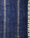 Silkmark Ghicha Tussar Silk Yellow & Blue Saree