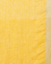 Melodic Handwoven Pure Linen Yellow Saree