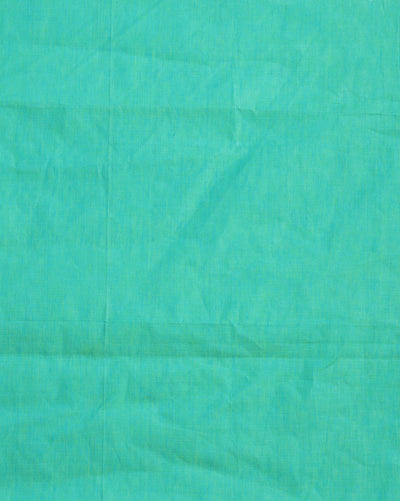 Pure Linen Modern White Dupatta & Katan Silk Green Top Set