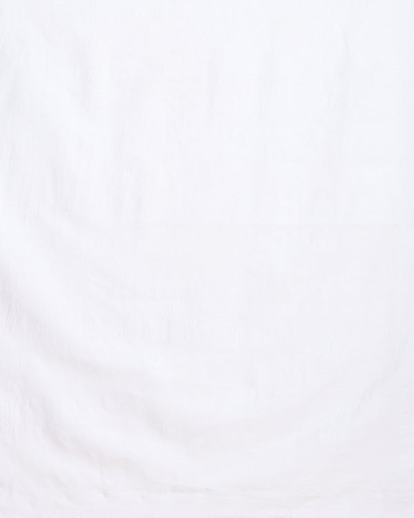 Pure Linen Bold White Dupatta & Katan Silk White Top Set