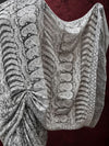 Indiehaat | Gray Georgette Chikankari Saree | Lucknowi