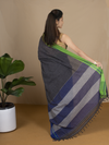 Handloom Mark Patteda Anchu Chic Cotton Saree Davy'S Gray