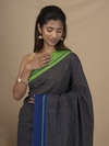 Handloom Mark Patteda Anchu Chic Cotton Saree Davy'S Gray