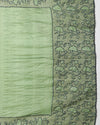 Silkmark Certified Lucid Pure Tussar Cutwork Green Saree