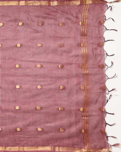 Silkmark Tussar Beige Top Katan Silk Brown Dupatta