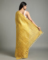 Silkmark Ghicha Tussar Captivating Mustard Saree