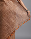 Silkmark Ghicha Tussar Mysterious Brown Saree