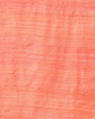 Silkmark Ghicha Tussar Enchanting Orange Saree