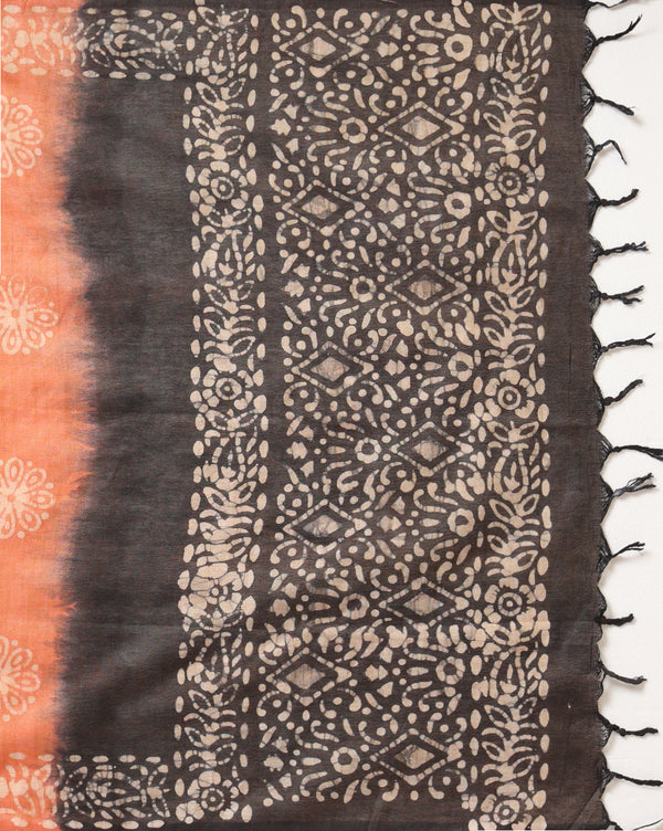 Adorable Khadi Cotton Wax Batik Hand Dyed Black Suit