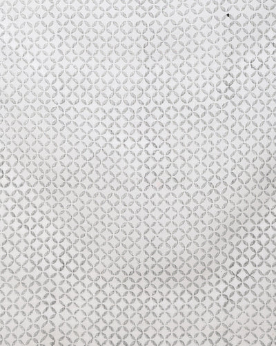 Artistic Kota Doria Blockprinted Black & White Saree