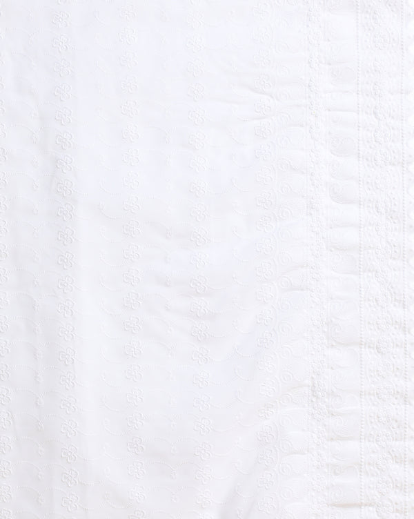 Embroidered Lively Kota Doria White Suit (Top+Dupatta+Bottom)