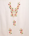 Embroidered Bold Kota Doria White Suit (Top+Bottom+Dupatta)