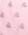 Poised Kota Doria Pink Blockprinted Suit (Top+Dupatta+Bottom)