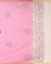 Bright Kota Doria Pink Blockprinted Suit (Top+Dupatta+Bottom)