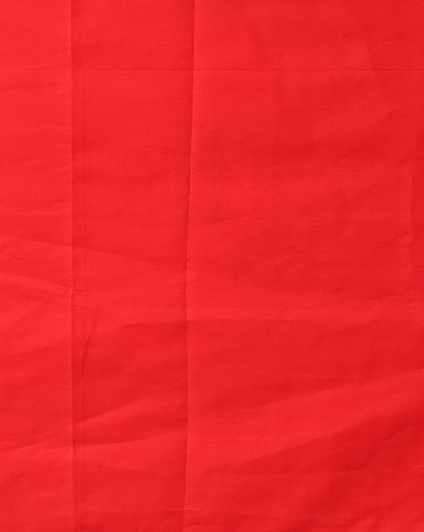 Quaint Kota Doria Red Blockprinted Suit (Top+Dupatta+Bottom)