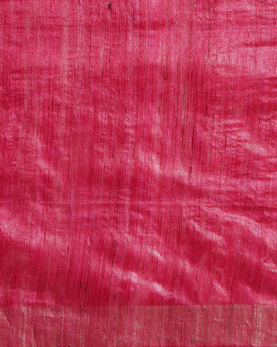 Silkmark Ghicha Tussar Harmonious Yellow & Purple Saree