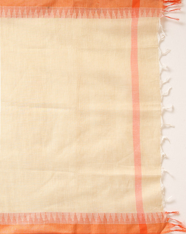 Graceful Khadi Cotton Handcrafted Orange Suit