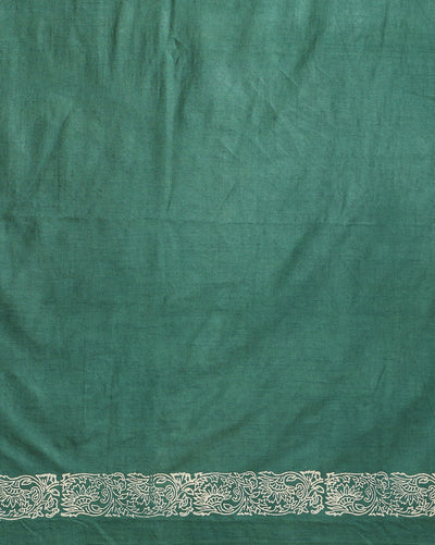 Katan Silk Precious Blockprint Green Suit