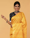 Silkmark Ghicha Tussar Mesmerizing Mustard Saree