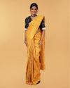 Silkmark Ghicha Tussar Mesmerizing Mustard Saree