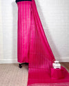 Katan Silk Rosy Handcrafted Pink Suit (T+B+D)