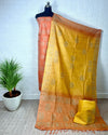 Sunny Khadi Cotton Batik Blockprint Orange Suit