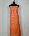 Sunny Khadi Cotton Batik Blockprint Orange Suit