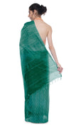 Kota Silk Green Saree Sequence Pallu & Zig-Zag Design