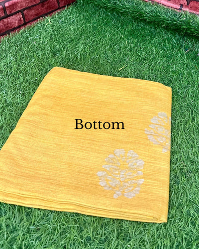 Sunny Khadi Cotton Wax Batik Hand Dyed Orange Suit