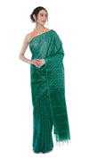 Kota Silk Green Saree Sequence Pallu & Zig-Zag Design