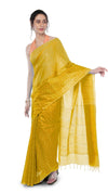 Kota Silk Yellow Saree Sequence Pallu & Zig-Zag Design