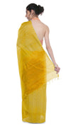 Kota Silk Yellow Saree Sequence Pallu & Zig-Zag Design