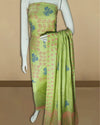 Katan Silk Hypnotic Blockprint Green Suit