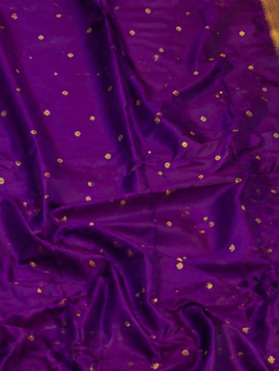 Rajdhara Handloom Paithani Silk Saree Deep Plum